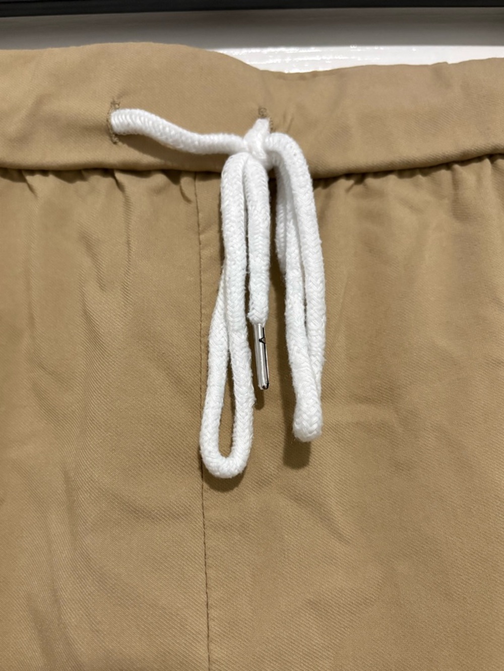 Women’s Casual Drawstring Pants - Tan - Picture 2 of 4